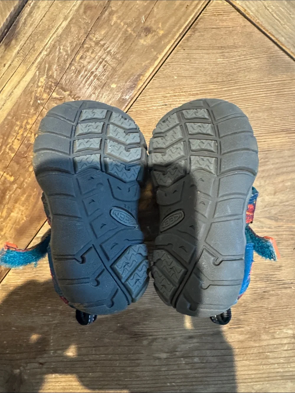 KEEN Kids Blue Sport H2 Sandals with Orange Accents Toddler Size 4